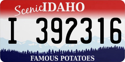 ID license plate I392316