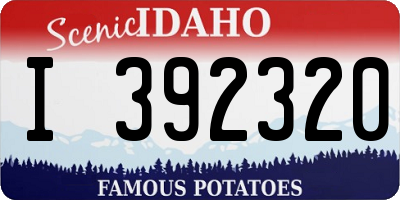 ID license plate I392320