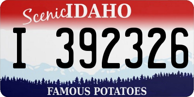 ID license plate I392326