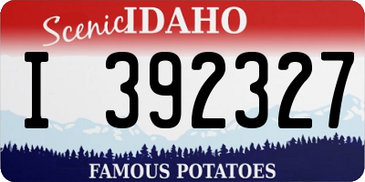 ID license plate I392327