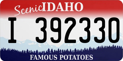 ID license plate I392330