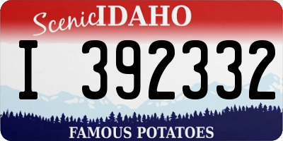 ID license plate I392332