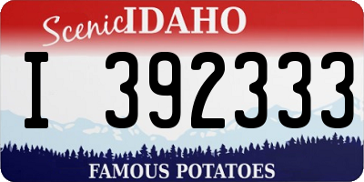 ID license plate I392333