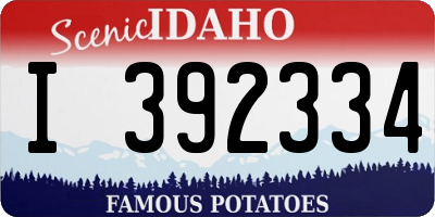 ID license plate I392334