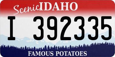 ID license plate I392335