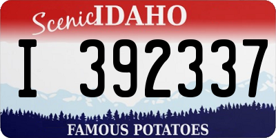 ID license plate I392337