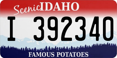 ID license plate I392340