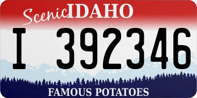 ID license plate I392346
