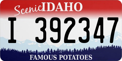 ID license plate I392347