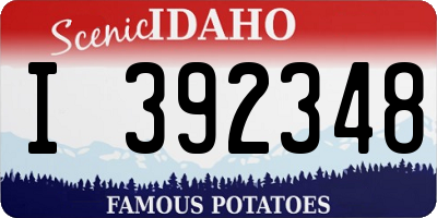 ID license plate I392348