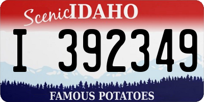 ID license plate I392349