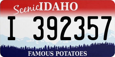 ID license plate I392357