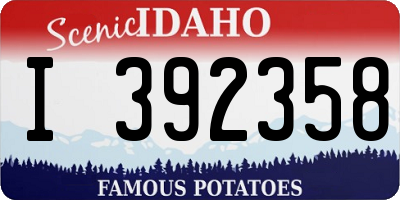ID license plate I392358