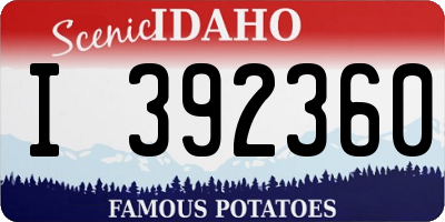 ID license plate I392360