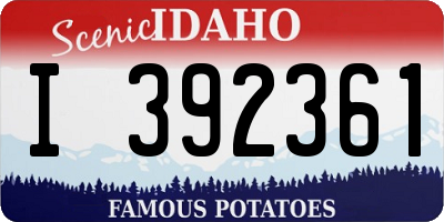ID license plate I392361