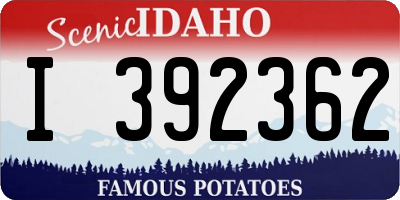 ID license plate I392362