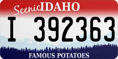 ID license plate I392363