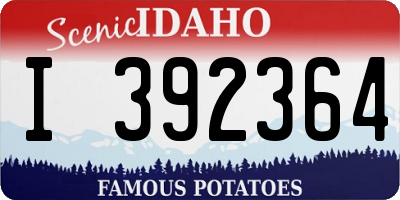 ID license plate I392364