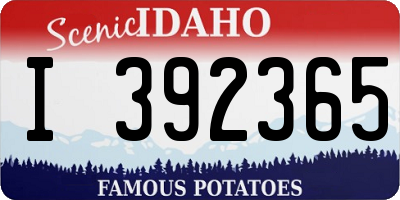 ID license plate I392365
