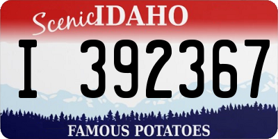 ID license plate I392367