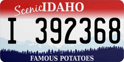 ID license plate I392368