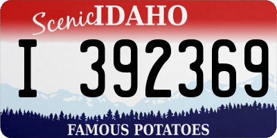 ID license plate I392369