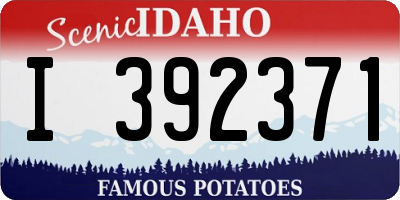 ID license plate I392371