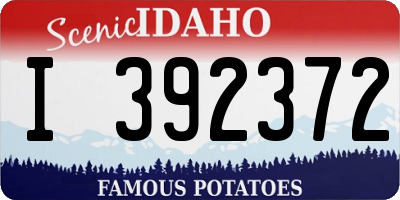 ID license plate I392372