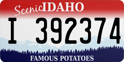 ID license plate I392374