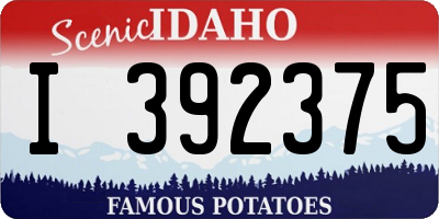 ID license plate I392375