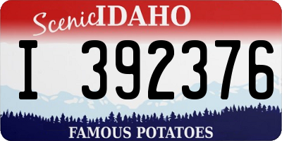 ID license plate I392376