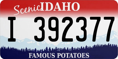 ID license plate I392377