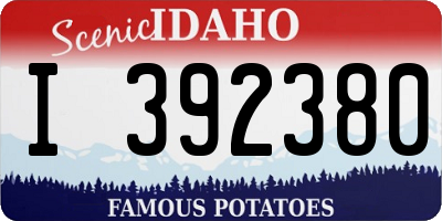 ID license plate I392380