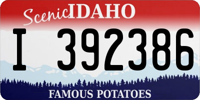 ID license plate I392386