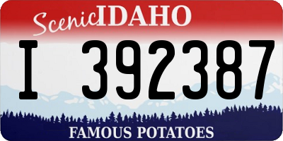 ID license plate I392387