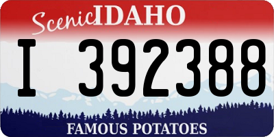 ID license plate I392388