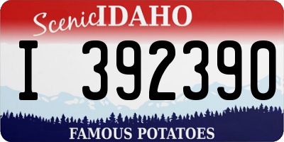 ID license plate I392390