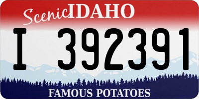ID license plate I392391
