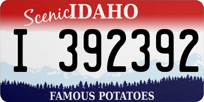ID license plate I392392