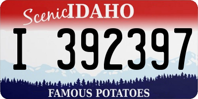 ID license plate I392397