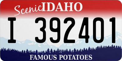 ID license plate I392401