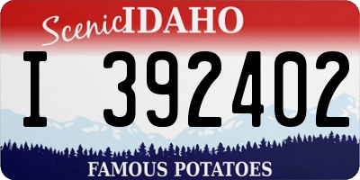 ID license plate I392402