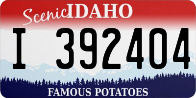 ID license plate I392404