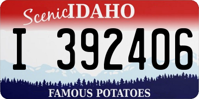 ID license plate I392406