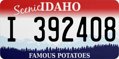 ID license plate I392408