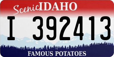 ID license plate I392413