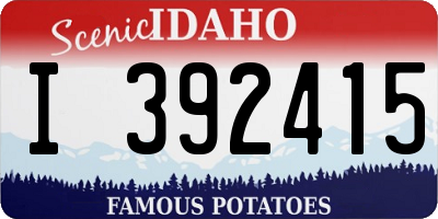 ID license plate I392415