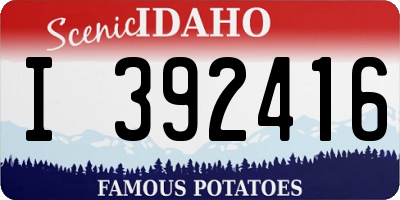 ID license plate I392416
