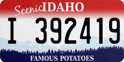 ID license plate I392419