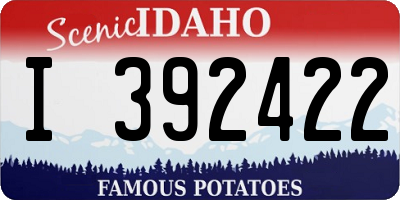 ID license plate I392422